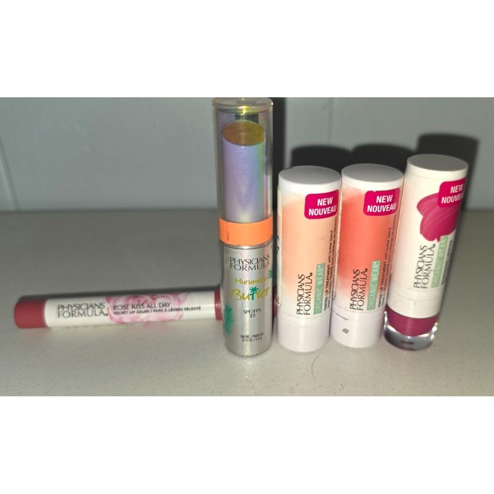 Physicians Formula Lot of 5 Lipstick Lip Butter Treatment Nourishing Pink